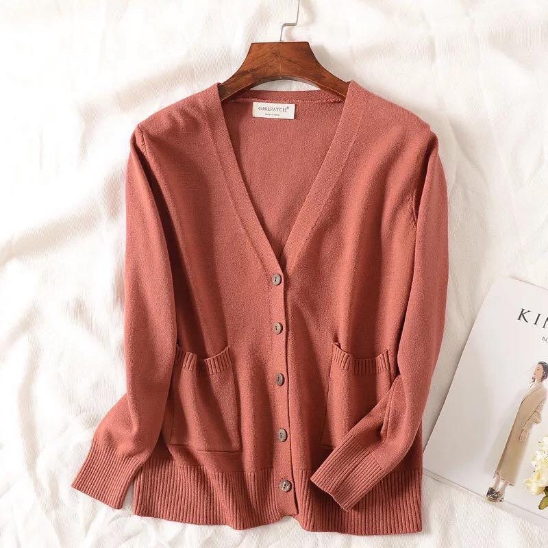 Áo cardigan len cúc gỗ - hàng qc chuẩn chất đẹp