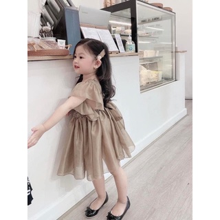 Váy ren nâu tây sang chảnh cho bé