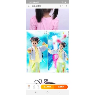 Combo 2 kẹp tóc búi nơ cổ trang cho bé