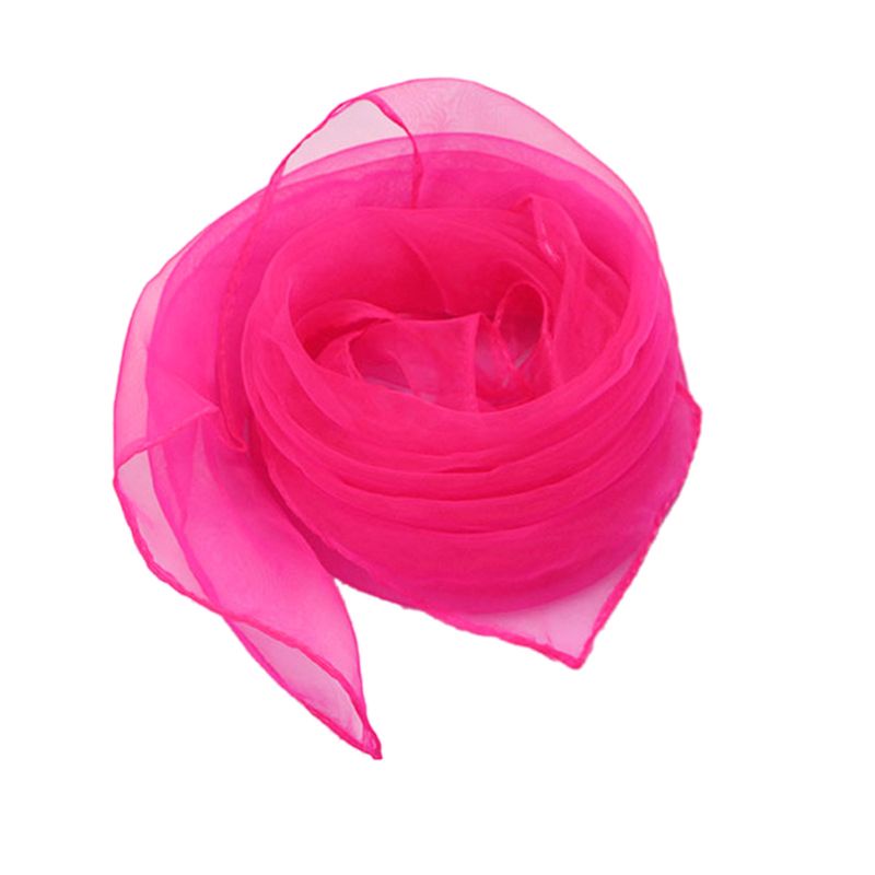 Khăn Choàng Cổ Vuông Vải Chiffon Màu Kẹo Trơn 70x70CM Dành Cho Nữ
