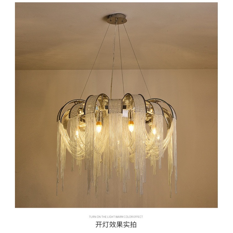 Đèn chùm trang trí, đèn decor phong cách Bắc Âu độc đáo D80cm + Bóng E14