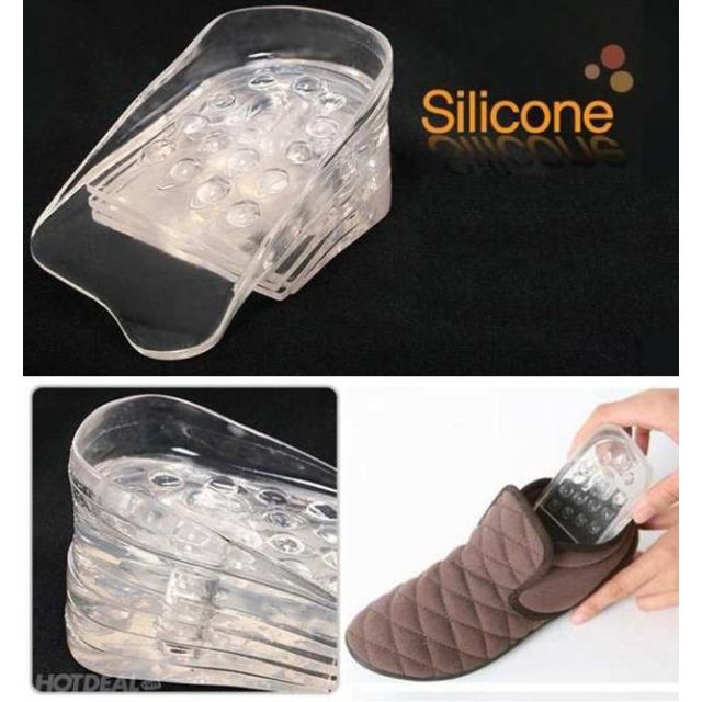 Sỉ 10 hộp đế lót giầy tăng chiều cao silicon ,combo 10 hộp lót giầy silicon