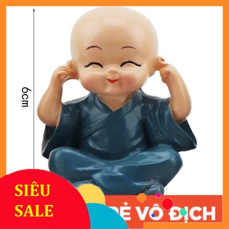 Bộ Tượng 4 Chú Tiểu Bốn Không, Mang Lại Bình Yên, May Mắn, Để Bàn Làm Việc, Xe Hơi, Để Trang Trí