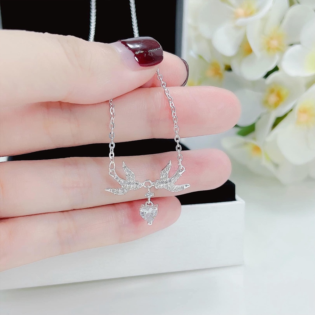 Vòng cổ nữ bạc PANSY hình chim én may mắn - Dây chuyền bạc ta thật đẹp cao cấp