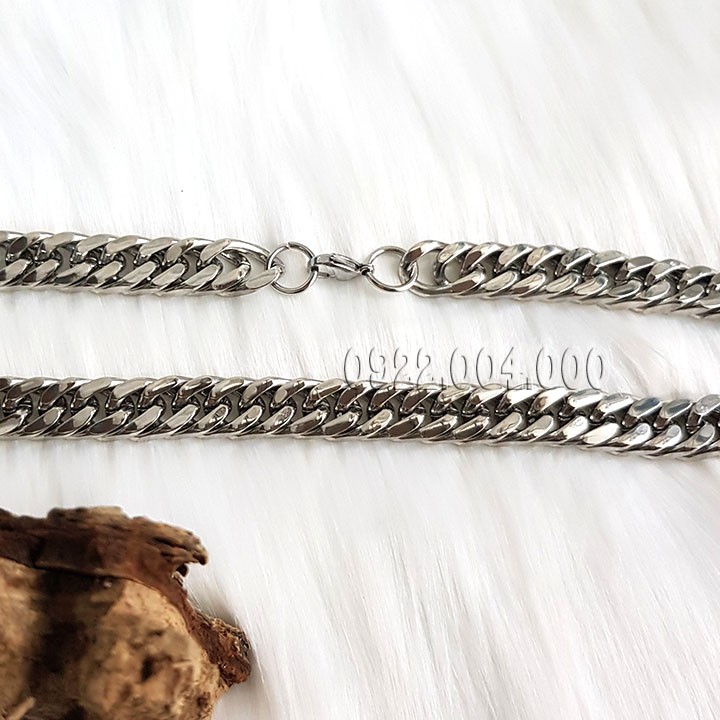 Dây chuyền nam xích kép cỡ lớn bảng 1.2cm DZ1596.