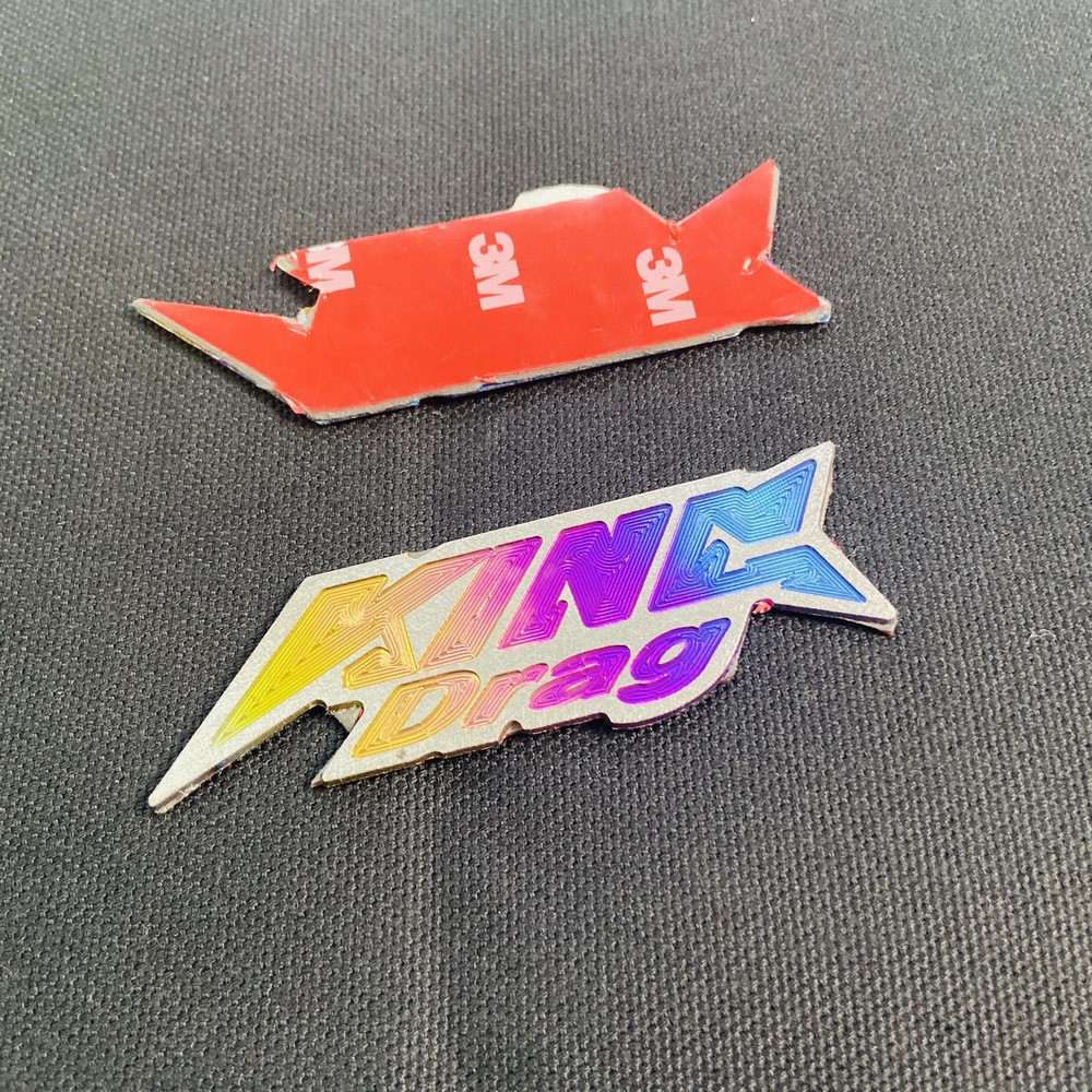 [GIÁ GỐC]  TEM TITAN CHỮ KINGDRAG TRANG TRÍ DÁN XE SIÊU CHẮC (100%TITANIUM)(2 TEM)