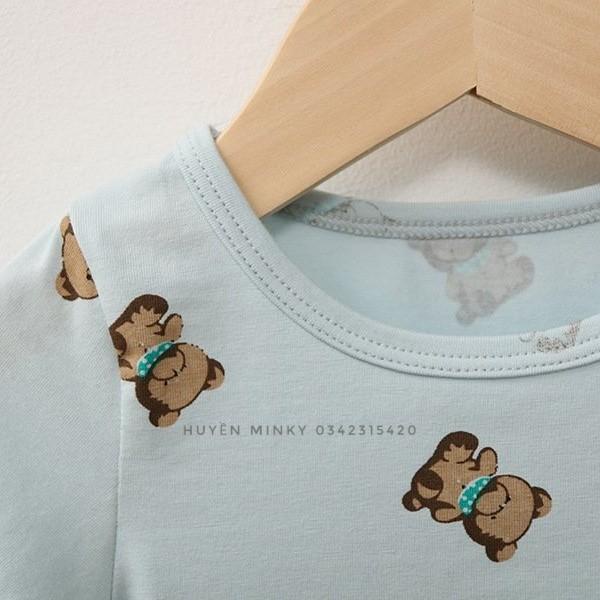 Bộ Cộc In Hình Gấu Teddy Phong Cách Hàn Quốc Mẫu Mới 2022 cho bé trai bé gái