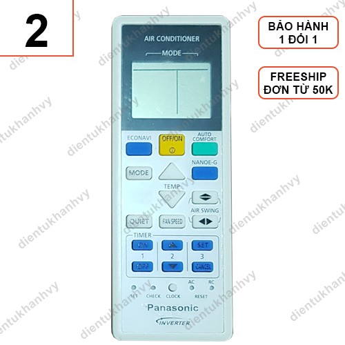 Remote điều khiển máy lạnh Panasonic Inverter 2 chiều giá rẻ