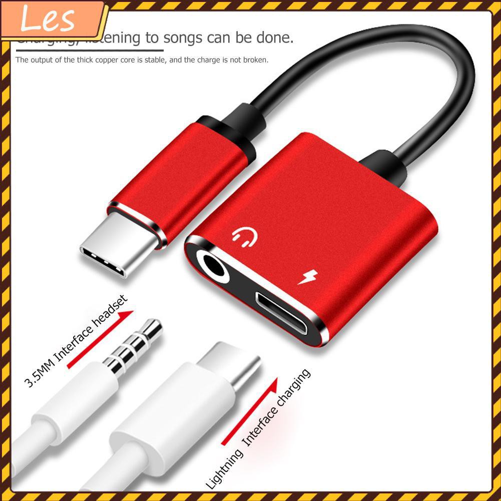 Bộ chuyển đổi 2 trong 1 type C sang cổng tai nghe 3.5mm cho Xiaomi Huawei