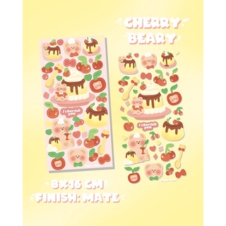 bongjua | Sticker Cherry Beary - Nhãn dán trang trí cherry🍒