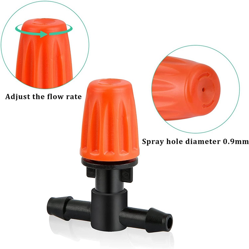 Set 50 Vòi Phun Sương Tưới Cây Ba Chiều Tùy Chỉnh Tiện Dụng Cho Nhà Kính