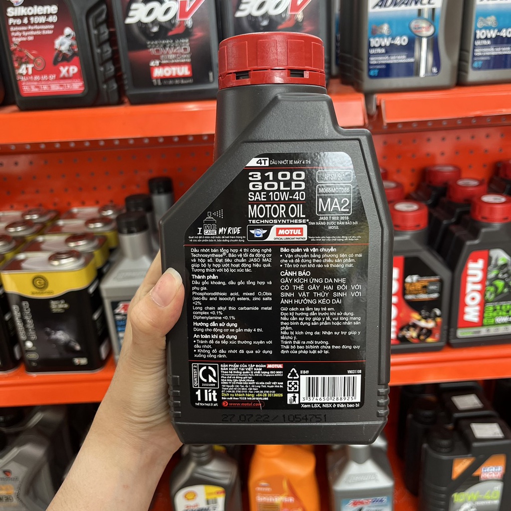 Dầu Nhớt Cho Xe Số Motul 3100 Gold 10W40 1L