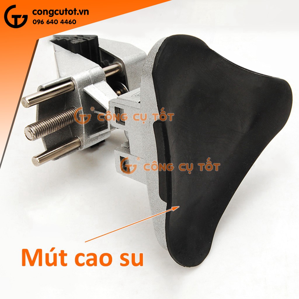 Ê tô xoay 360° hít bàn kẹp phẳng độ mở 70mm