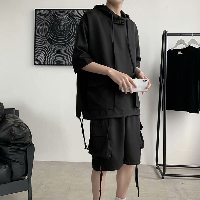 Áo Hoodie Ngắn Tay Phong Cách Đường Phố Cá Tính