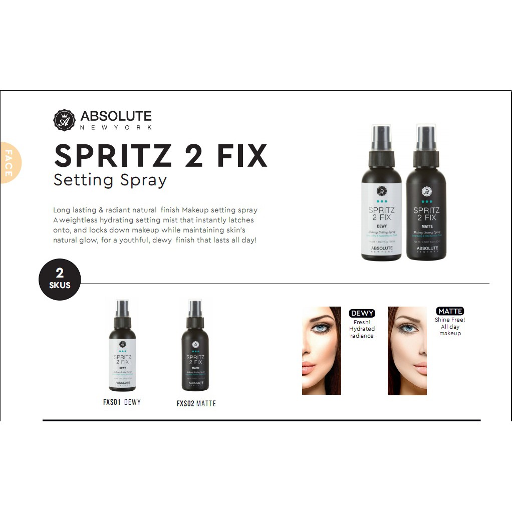 Xịt khoáng trang điểm Absolute NewYork Fixing Spray FXS 60ml | BigBuy360 - bigbuy360.vn
