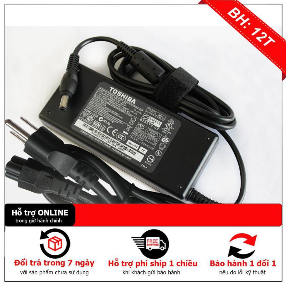Sạc cho laptop Toshiba 19V-4.74A đầu 5.5 * 2.5 mm chân thường
