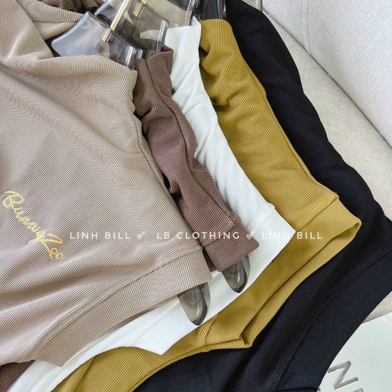 Áo thun 3 lỗ cổ lọ thêu chữ H(A15)