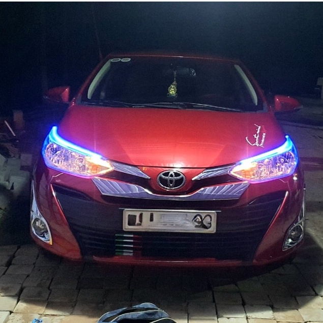 Bộ 2 Led Dây Đèn Mí Ô Tô Tích Hợp Xi Nhan Đuổi 60cm Silicon Chống Nước