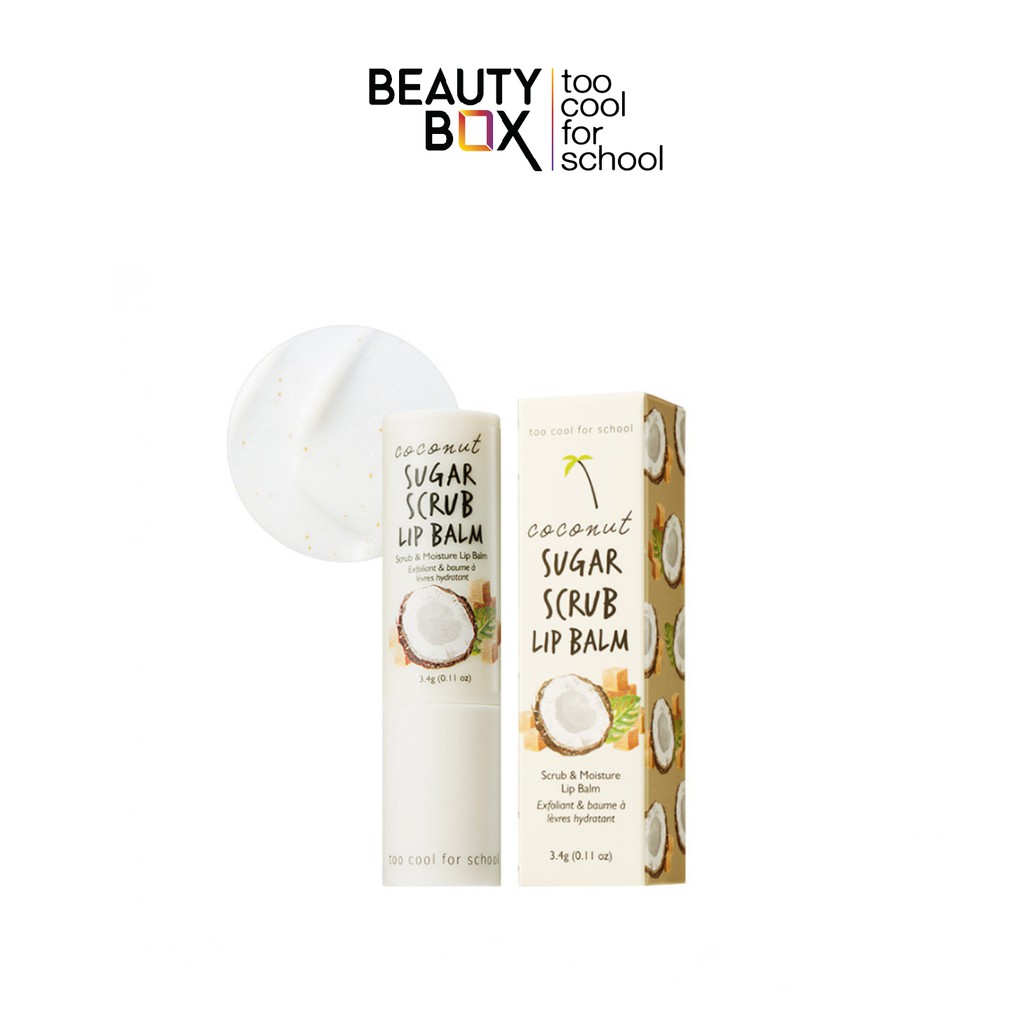 Tẩy Da Chết Môi Too Cool For School Coconut Sugar Scrub Lip Balm 3.4g | BigBuy360 - bigbuy360.vn