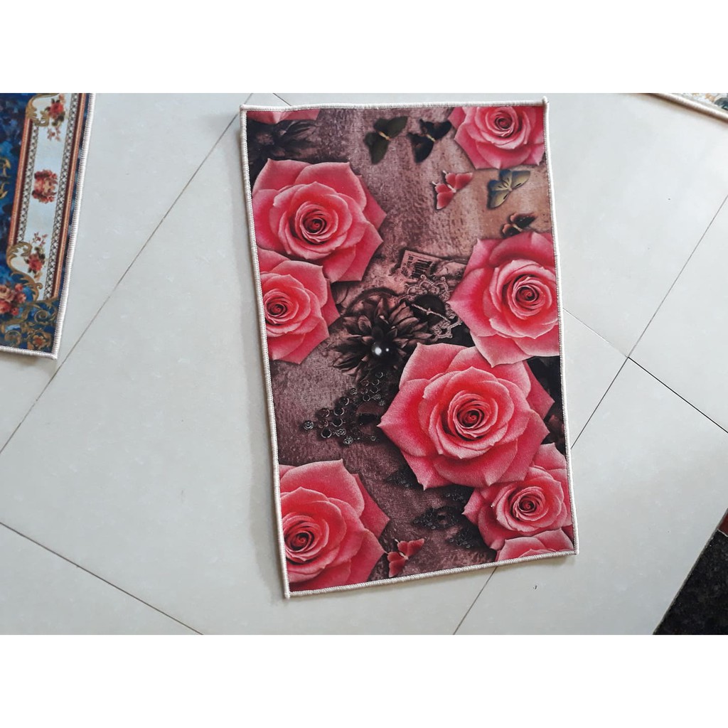 THẢM LAU CHÂN HỌA TIẾT  CHỐNG TRƠN TRƯỢT( kích thước 40-60cm)