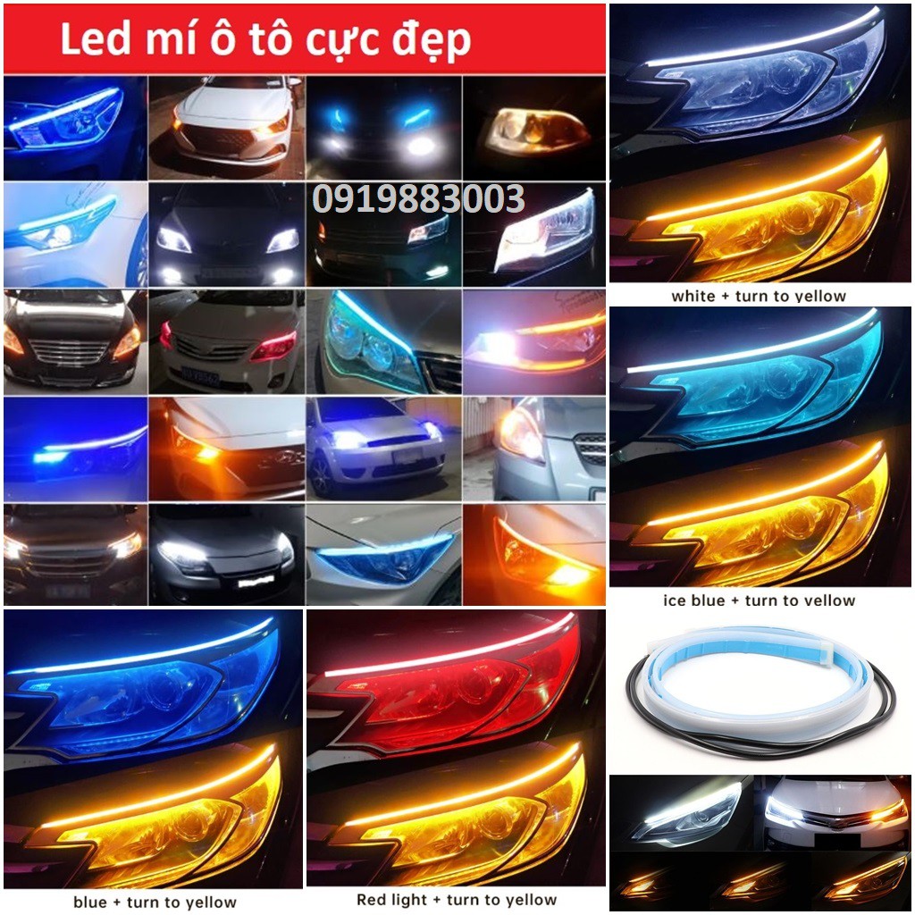 Led mí ô tô DRL làm đèn ban ngày demi daylight &amp; xi nhan đuổi