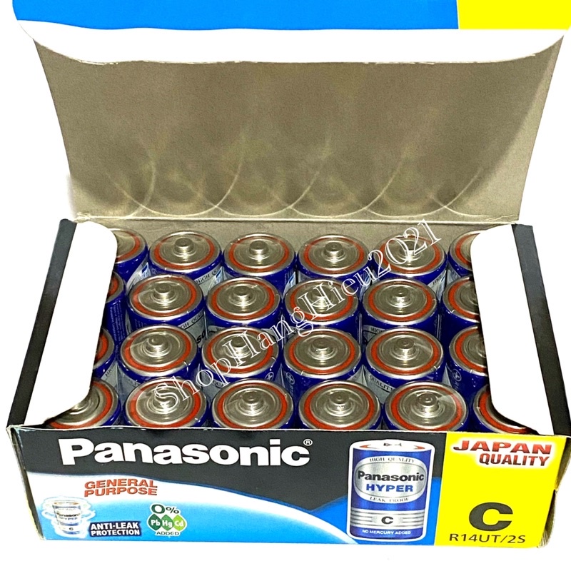 Hộp 24 Viên Pin Trung Panasonic R14UT/2S Hàng Chính Hãng Made in Indonesia