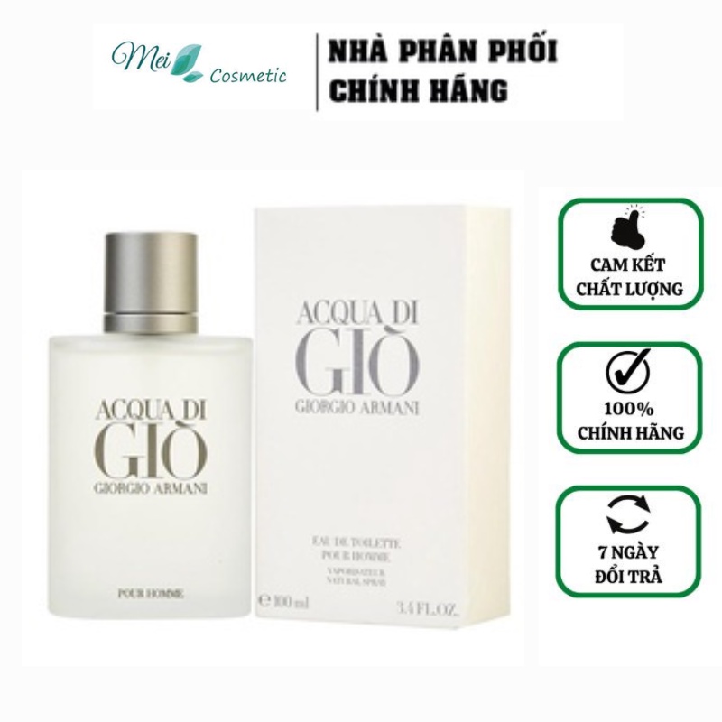 Nước Hoa Nam AQUA DI GIÒ 100ML, Hương Nhẹ Nhàng Tươi Mát Nam Tính Không Thể Thiếu Cho Mọi Chàng Trai