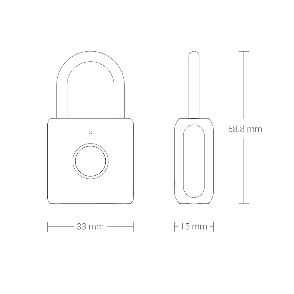 Ổ Khóa Vân Tay Vali Thông Minh Xiaomi Sạc USB Không Chìa Chống Trộm Bảo Vệ An Toàn Tiện Lợi