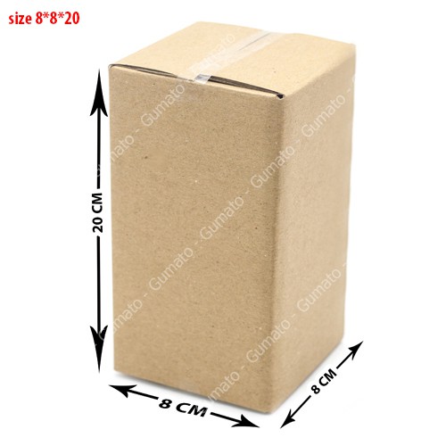 Hộp giấy P9 size 8x8x20 cm, thùng carton gói hàng Everest