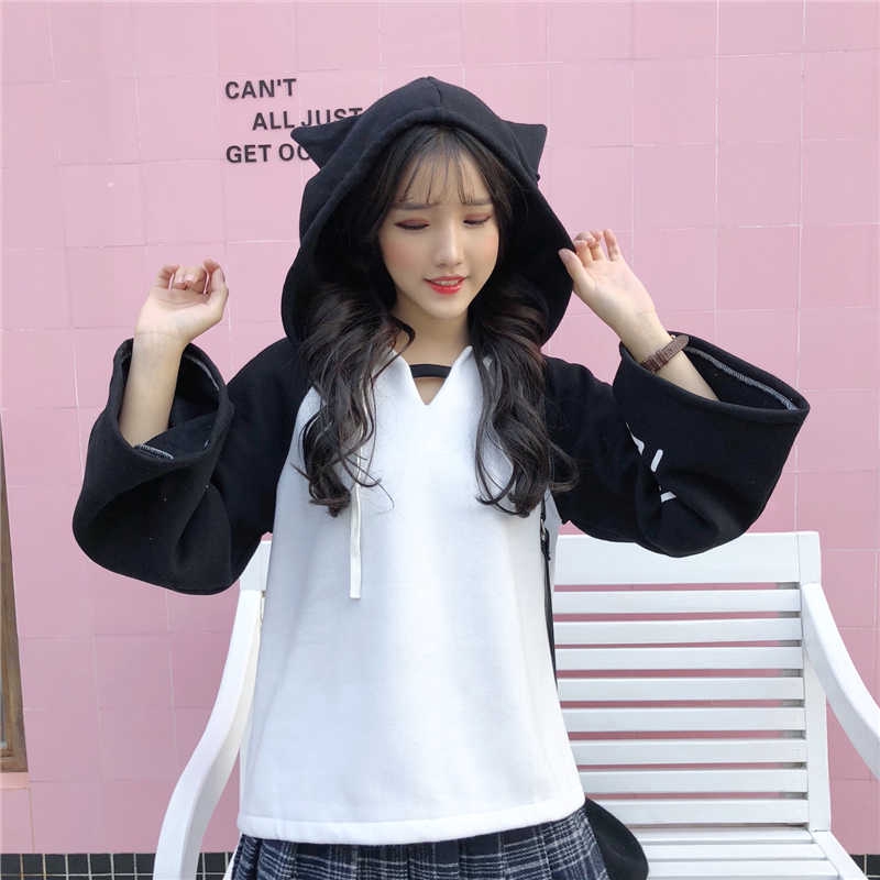 Áo Khoác Hoodie Tai Mèo Dễ Thương