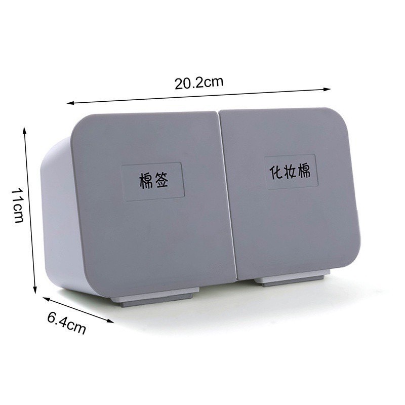 Hộp đựng tăm bông / bông tẩy trang gắn tường nhà tắm