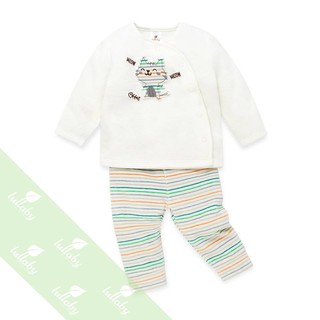 Set Quần Dài Bo Ống + Áo Cài Lệch Bằng Lông Lullaby