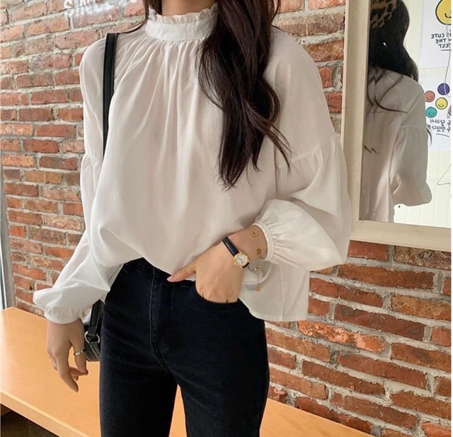 Sơ mi cổ bèo 1 hàng khuy