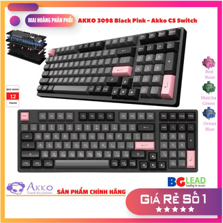 Bàn phím cơ AKKO 3098 Black Pink (Hotswap Akko CS Switch cao cấp Foam tiêu âm) - Mai Hoàng nhập khẩu và phân phối thumbnail