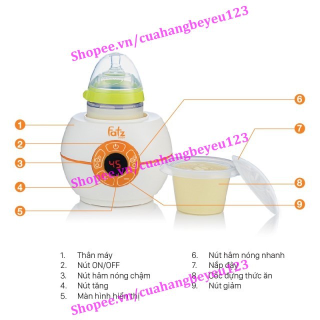 Máy Hâm Sữa và Tiệt Trùng Điện Tử Siêu Rộng Fatzbaby Fatz FB3028SL