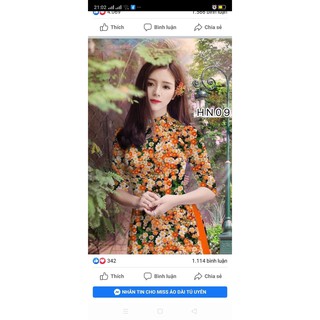 Áo Dài Truyền Thống Lụa Nhật Dài 1m4 Cao Cấp