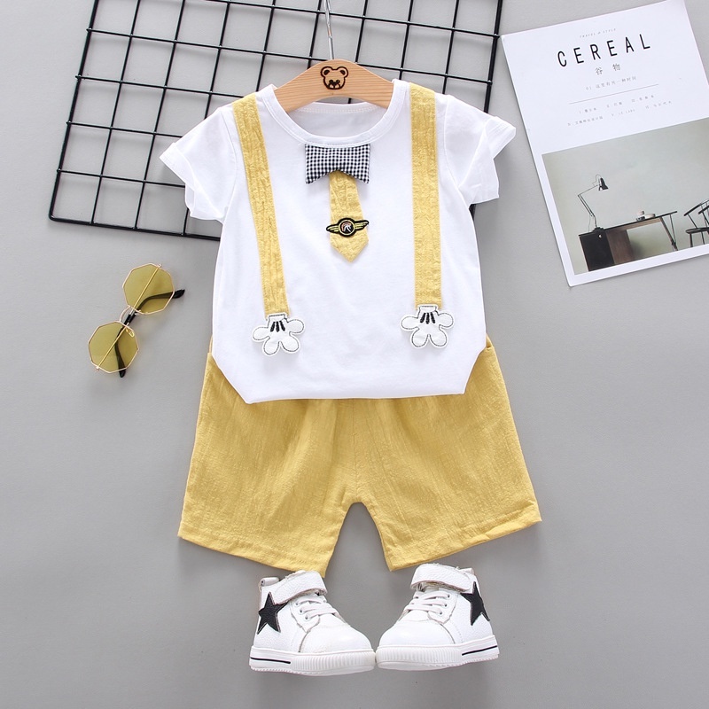Bộ cộc tay phong cách hàn quốc cho bé trai và bé gái - BO94