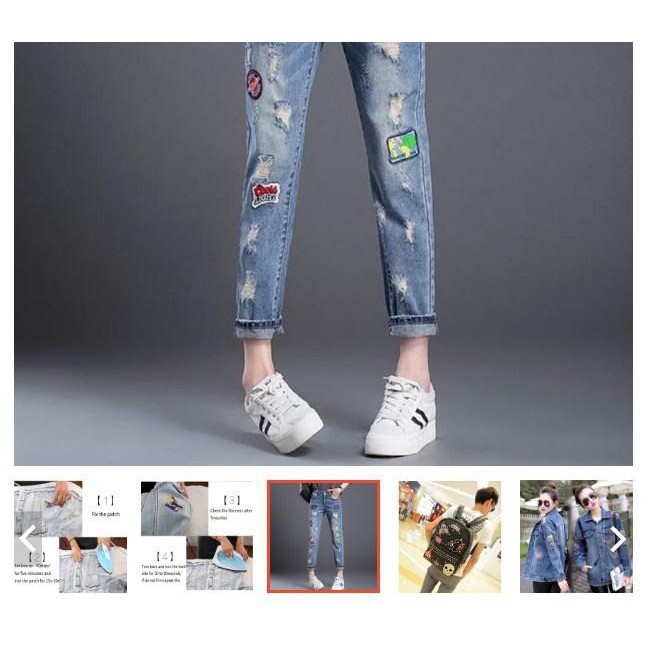 Sticker thêu logo Champion - Patch thêu vá quần áo thun sơ mi balo S49