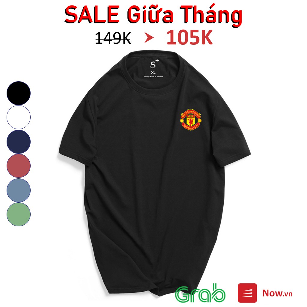 Áo phông nam tay ngắn thun nam cổ tròn SPLUS vải Cotton co giãn,dày dặn in hình logo MU form regular fit ATMU1