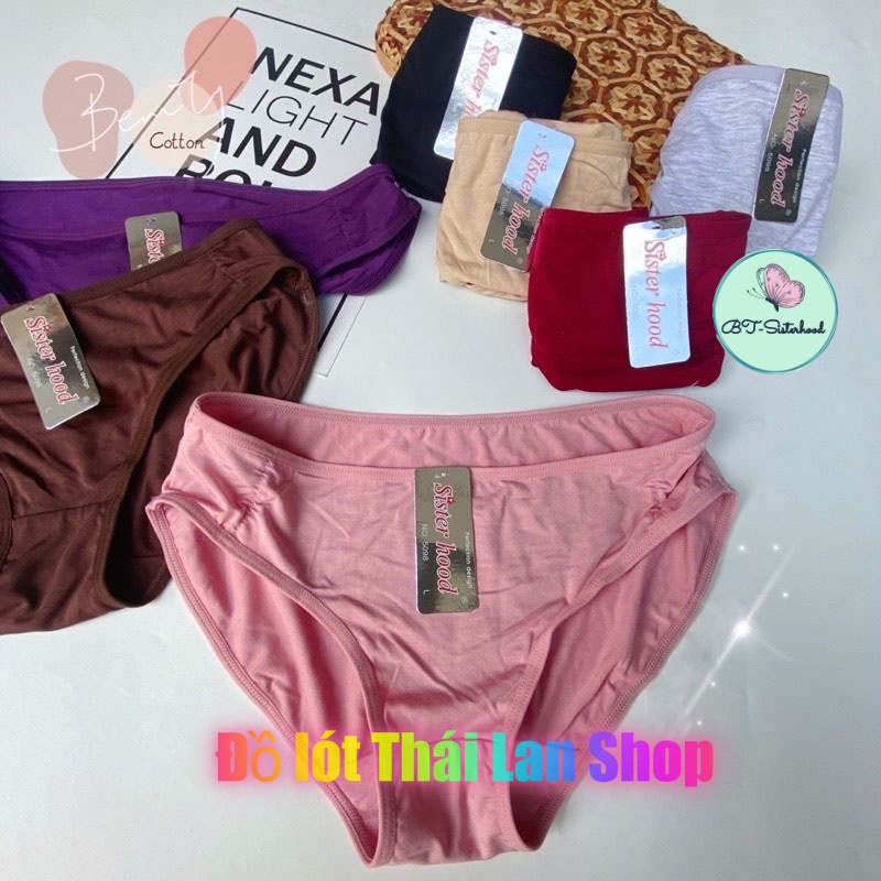 Quần lót cotton nữ Sisterhood 5098 , Freesize >55kg kiểu dáng basic thấm hút mồ hôi, thoải mái và thoáng mát