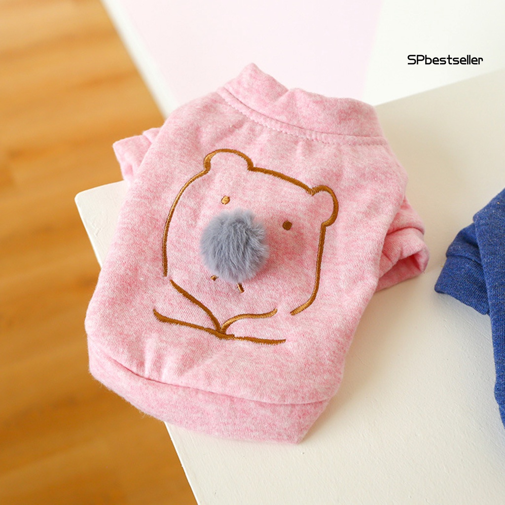 Trang phục dệt kim dày dặn giữ ấm họa tiết hoạt hình cho thú cưng