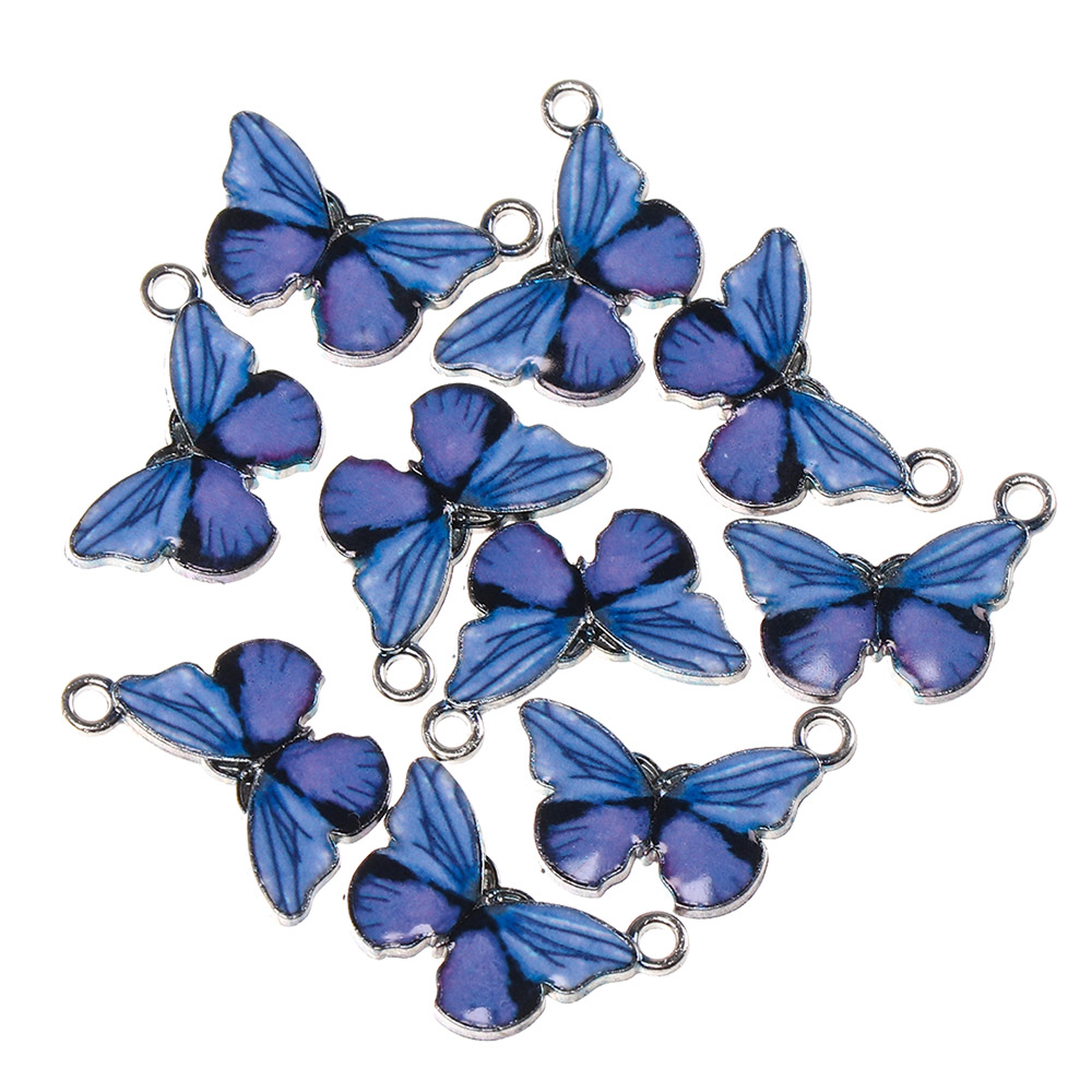 HANDMADE BUTTERFLY CHARMS Set 10 Mặt vòng cổ Hình Bướm