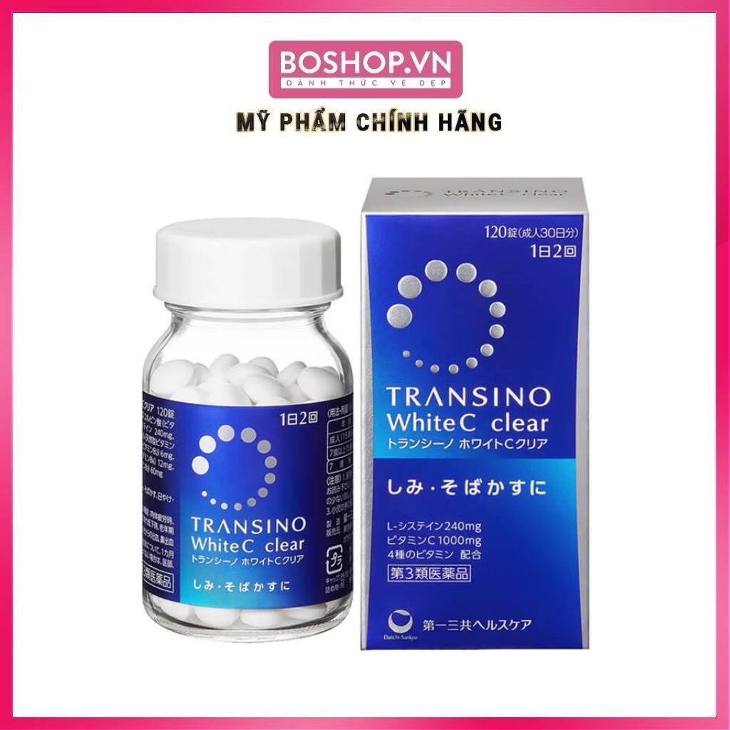 Viên Uống Trắng Da Transino White C Clear 120 Tablets - Mờ Nám Tàn Nhang Từ Nhật Bản