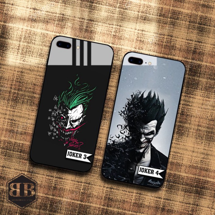 Ốp lưng kính cường lực iphone 7 plus / iphone 8 plus hình joker bao ngầu