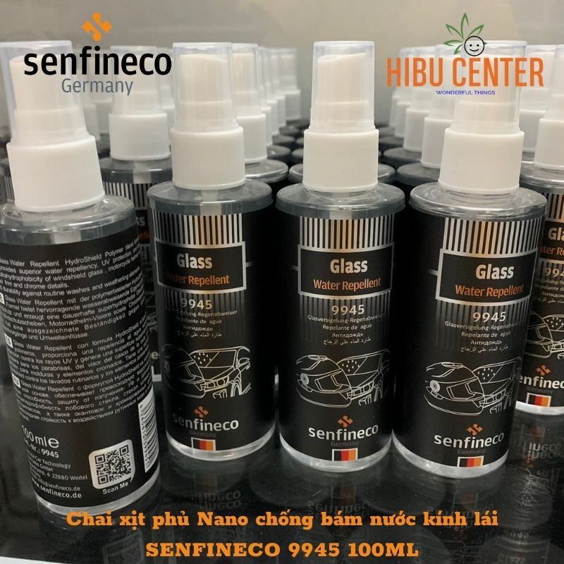 Dung Dịch Phủ Nano Chống Bám Nước Kính SENFINECO Glass Water Repellent 9945 100ml | Hibucenter