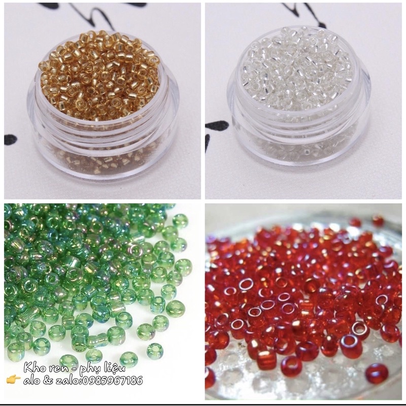 Cườm kết áo, cườm xâu vòng, cườm làm đồ handmade bịch gần 500gram