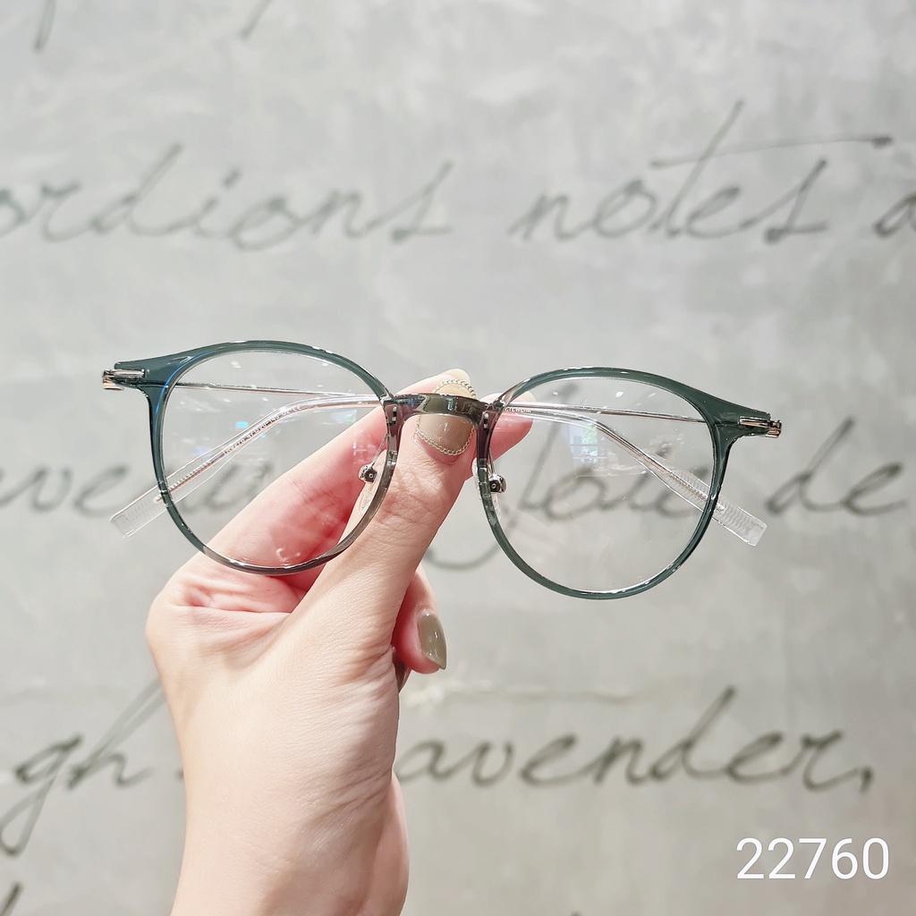 Gọng kính cận mắt tròn LILYEỶEWEAR nam nữ kiểu dáng thời trang dễ đeo đa dạng màu sắc 22760