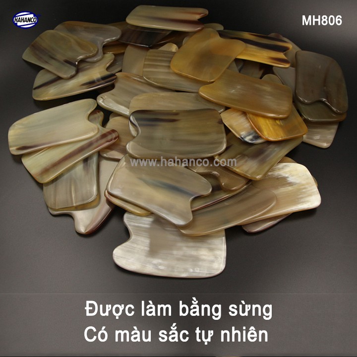 Dụng Cụ Mát Xa Cạo Gió Bằng Sừng HAHANCO Làm Mịn Da Toàn Thân Giúp Phát Tán Chướng Khí - MH806