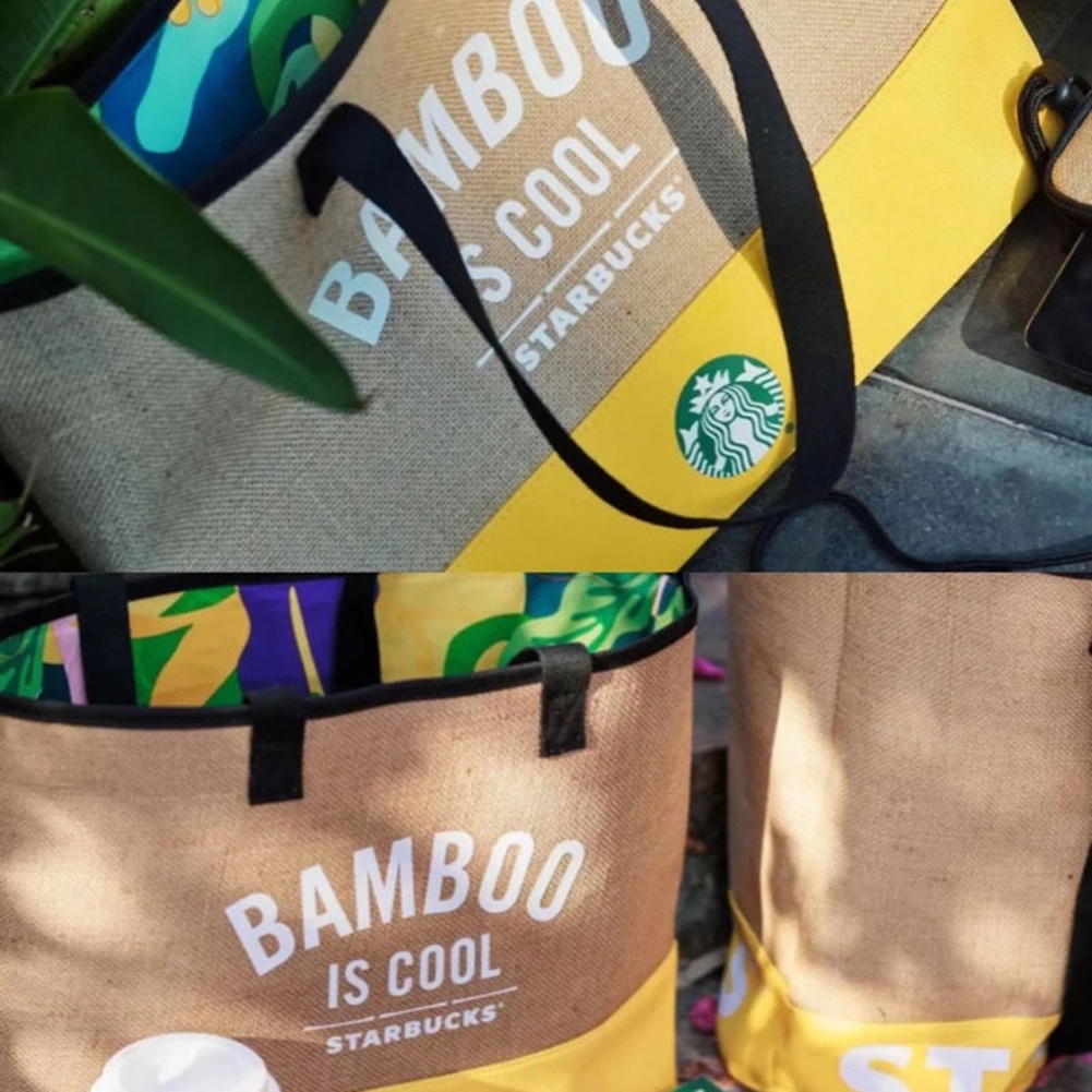 Túi tote Starbucks sức chứa lớn thích hợp đi mua sắm