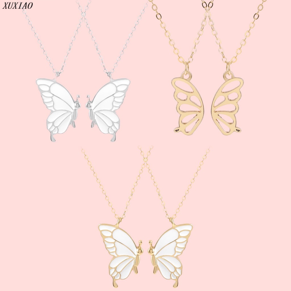 Vòng cổ 3 Kiểu Mặt Hình Bướm Đơn Giản Thời Trang Cho Cặp Đôi Bạn Bè